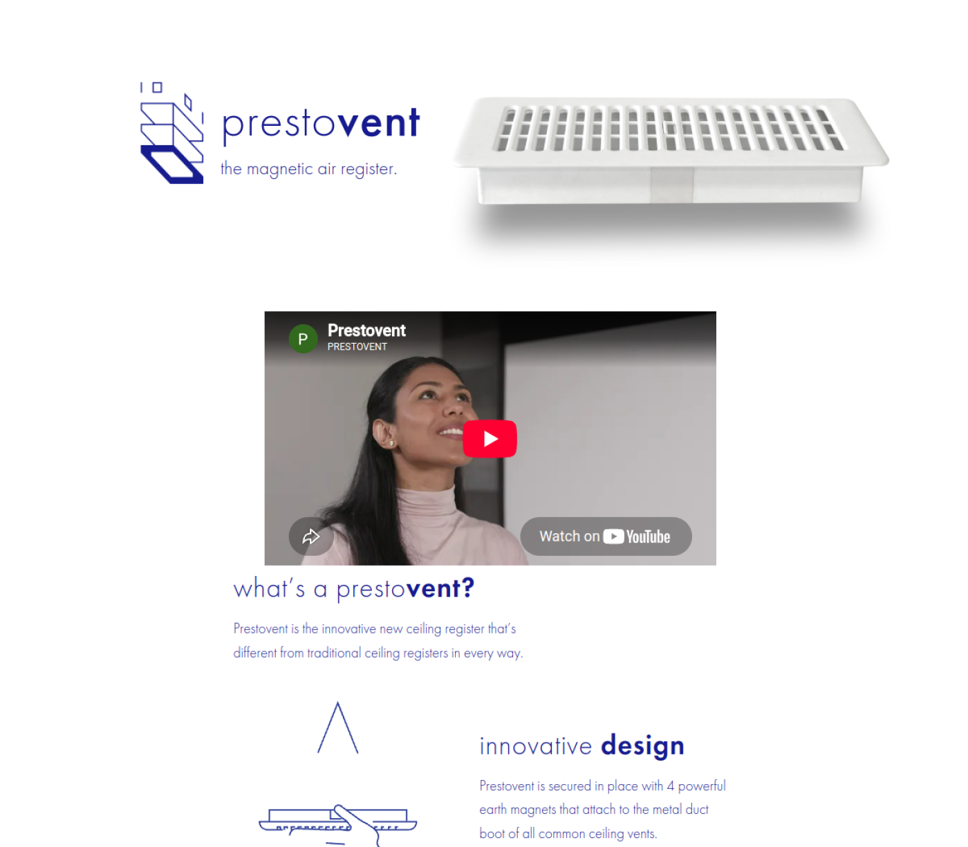 Prestovent website